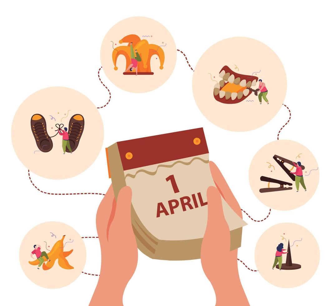 April First Day Background vector