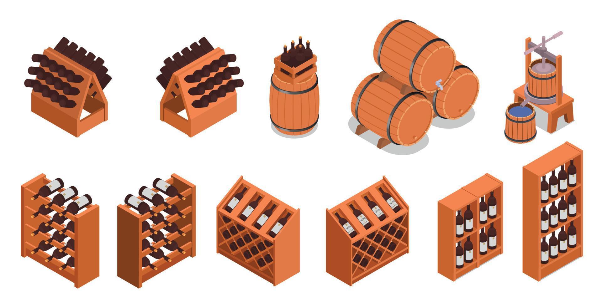 Wine Production Set vector