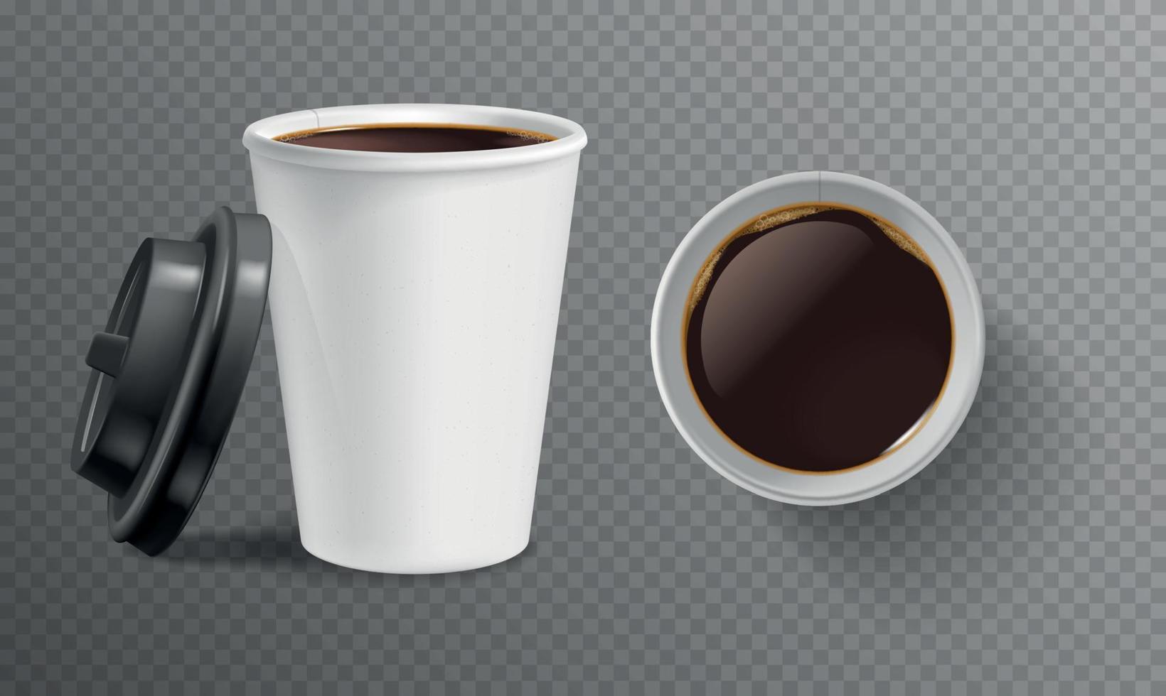 Black Coffee Transparent Set vector