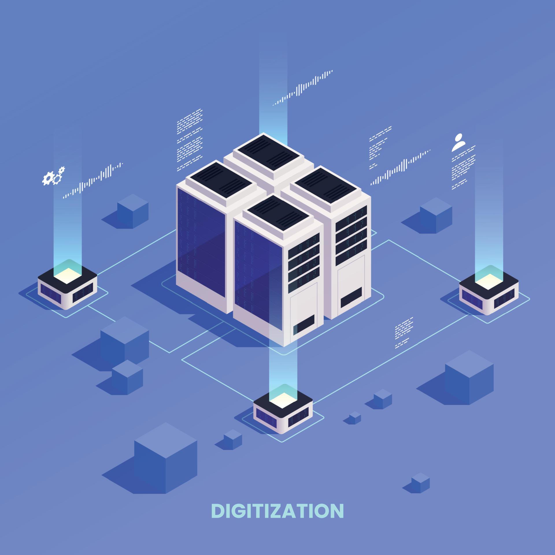 Digitalization Isometric Composition 6846169 Vector Art at Vecteezy