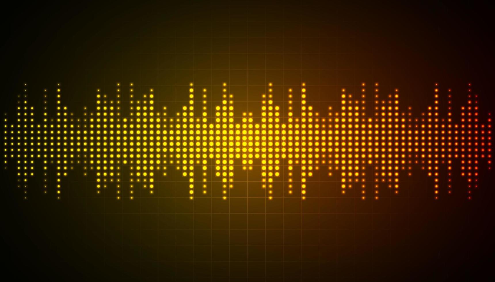 Sound waves oscillating dark light vector