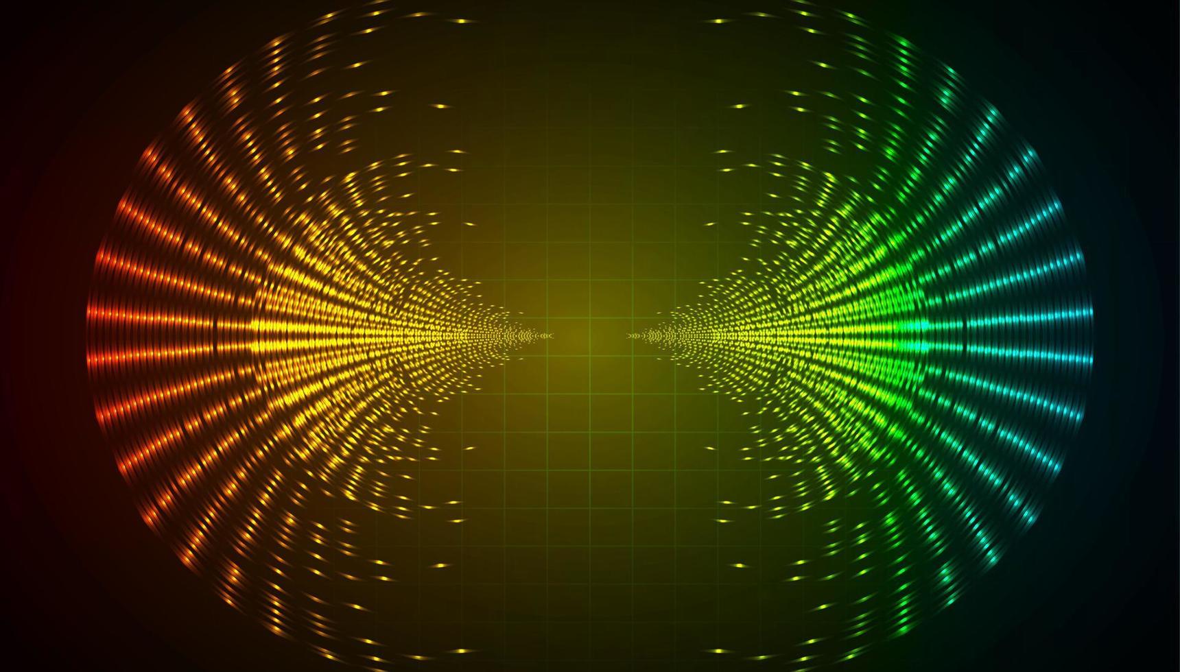 Sound waves oscillating dark light vector