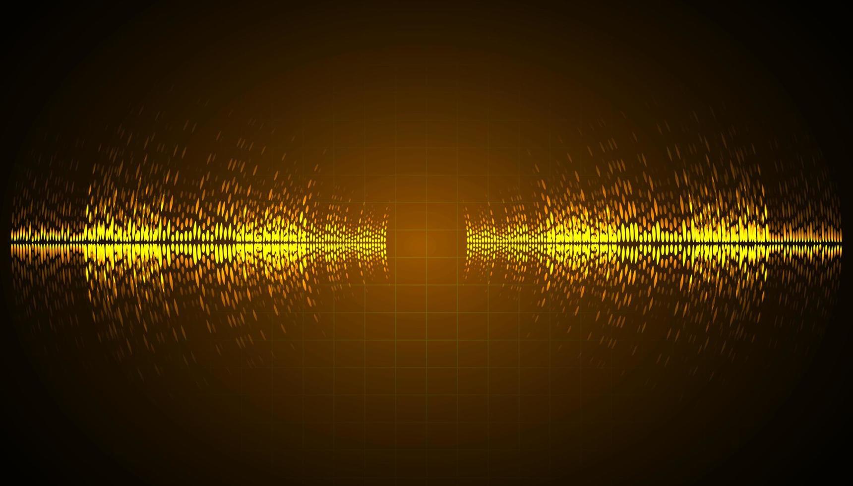 Sound waves oscillating dark light vector