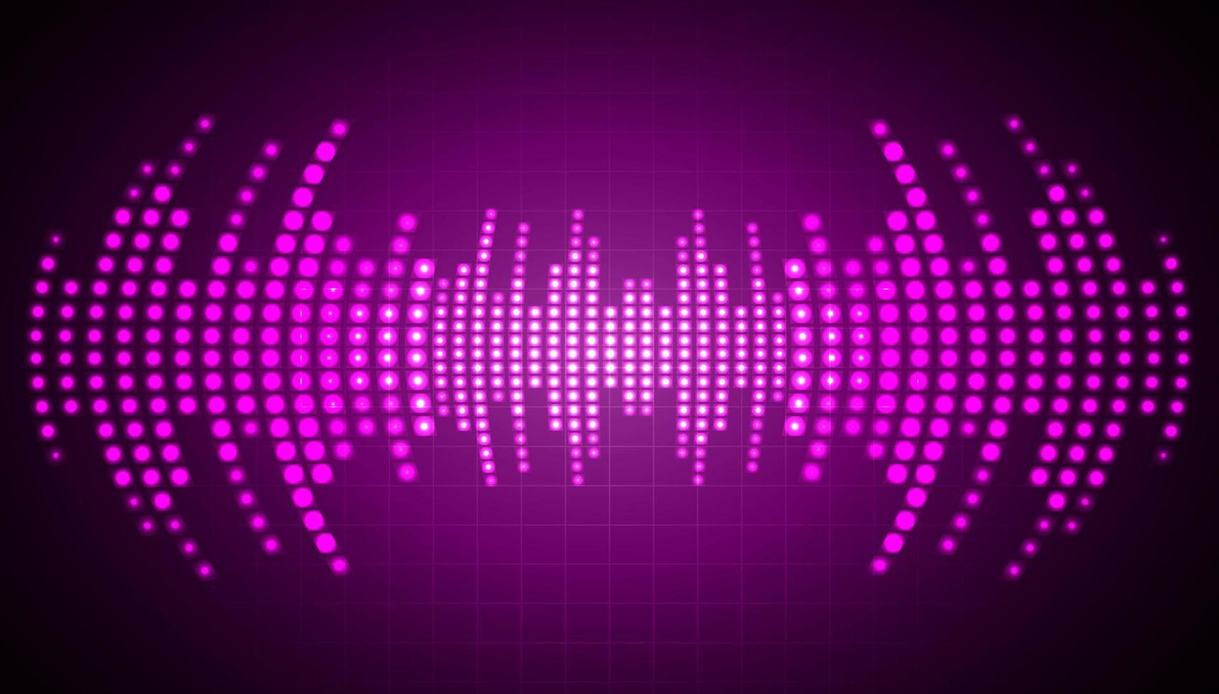 Sound waves oscillating dark light vector