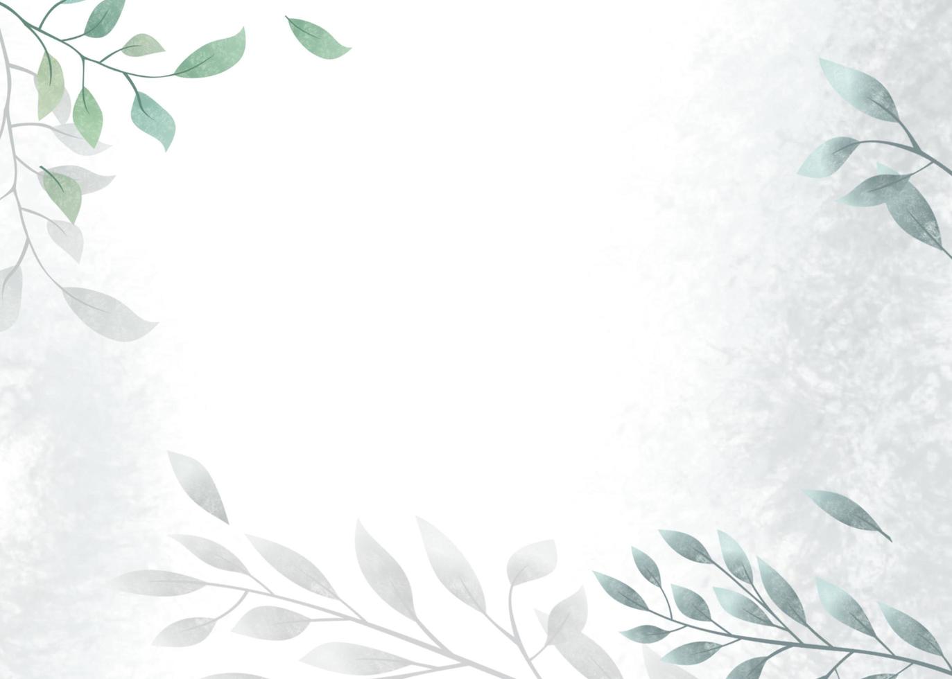 Watercolor floral background with brush and floral frame for horizontal banner, backdrop, wedding invitation, thank you card, wallpaper photo