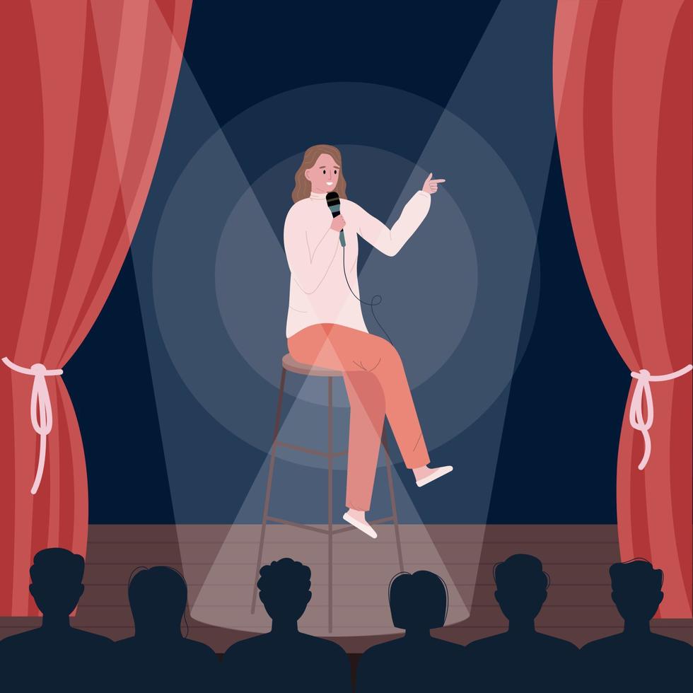 Comedy Show Stage Composition vector