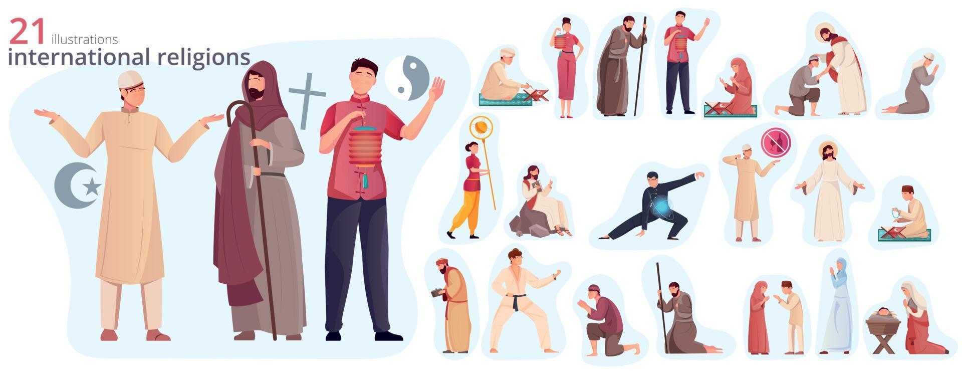 Religion Composition Set vector