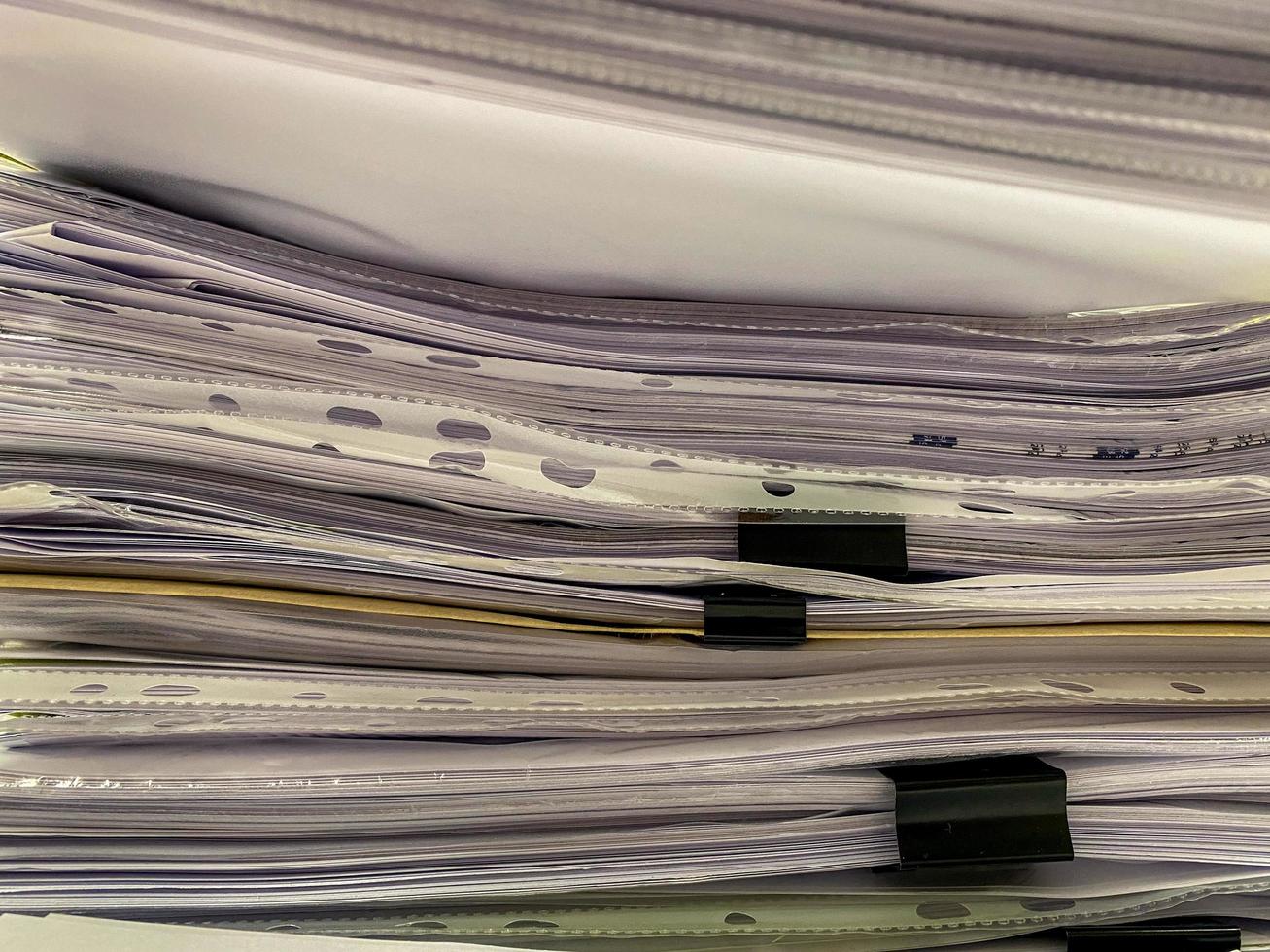 Pile of office papers photo