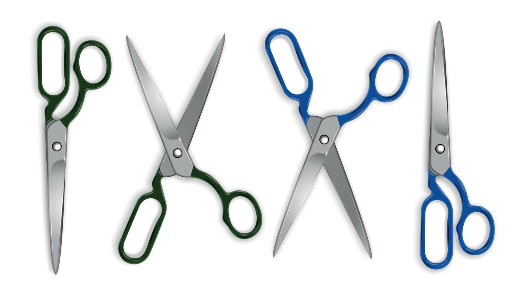 Realistic Scissors Set vector