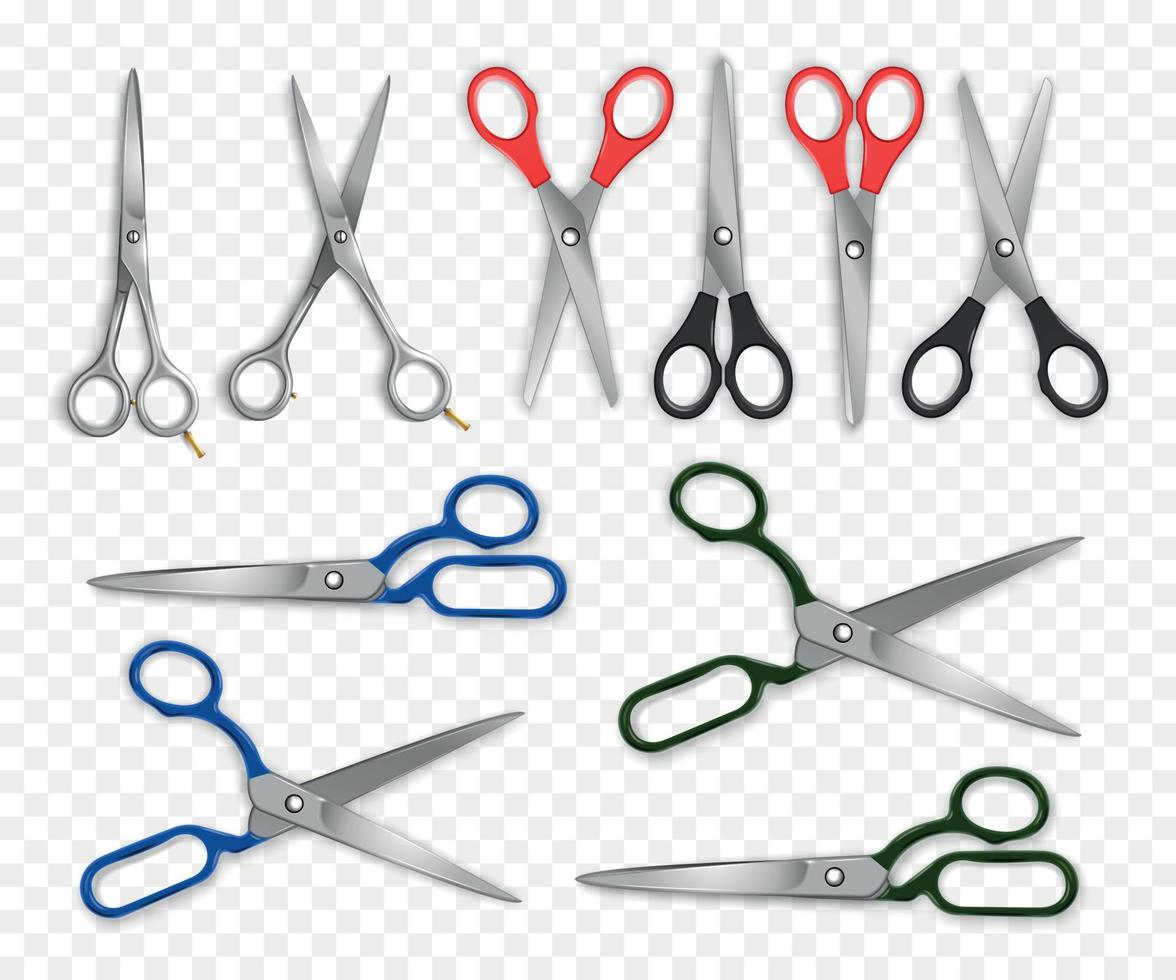 Scissors Realistic Set vector