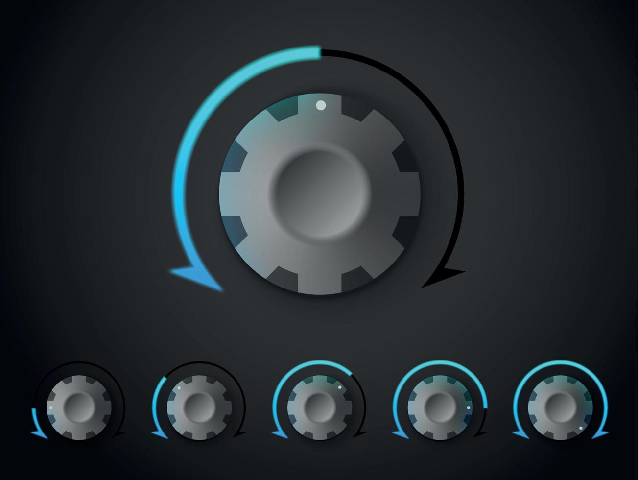 Adjustment Dial Set vector