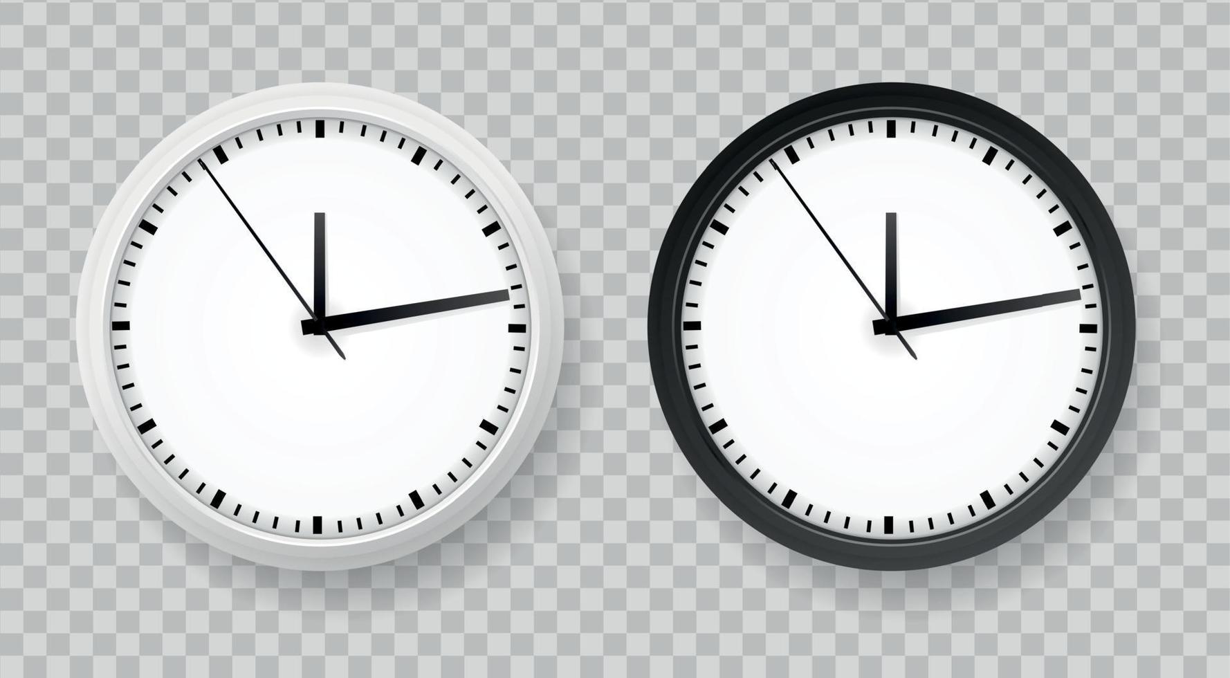 conjunto de reloj de oficina realista vector