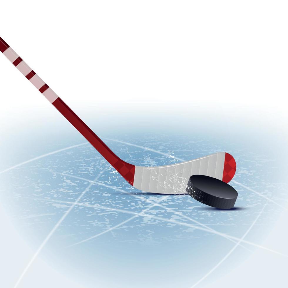 ilustración realista de hockey vector