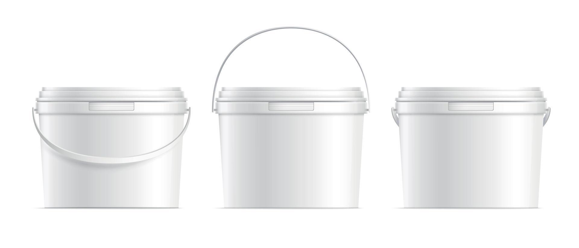 Realistic Bucket Set vector