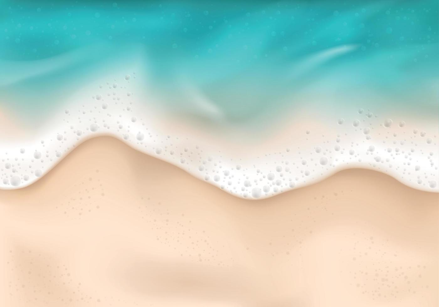 concepto realista de espuma de olas de mar vector