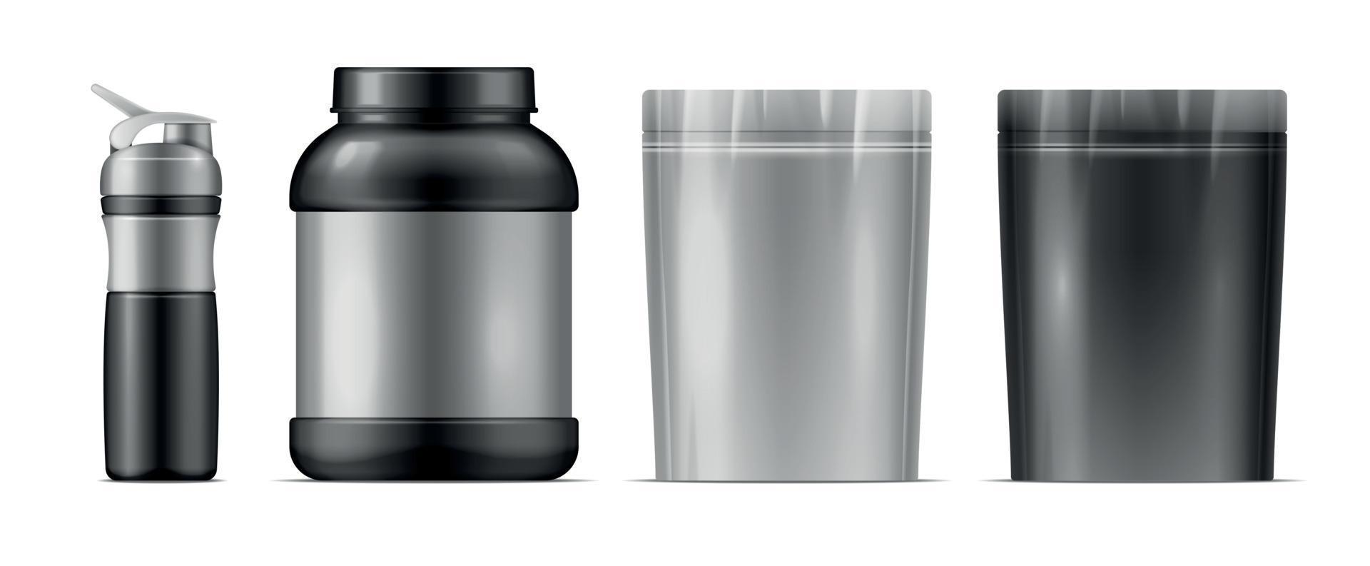 Fitness Nutrition Set vector