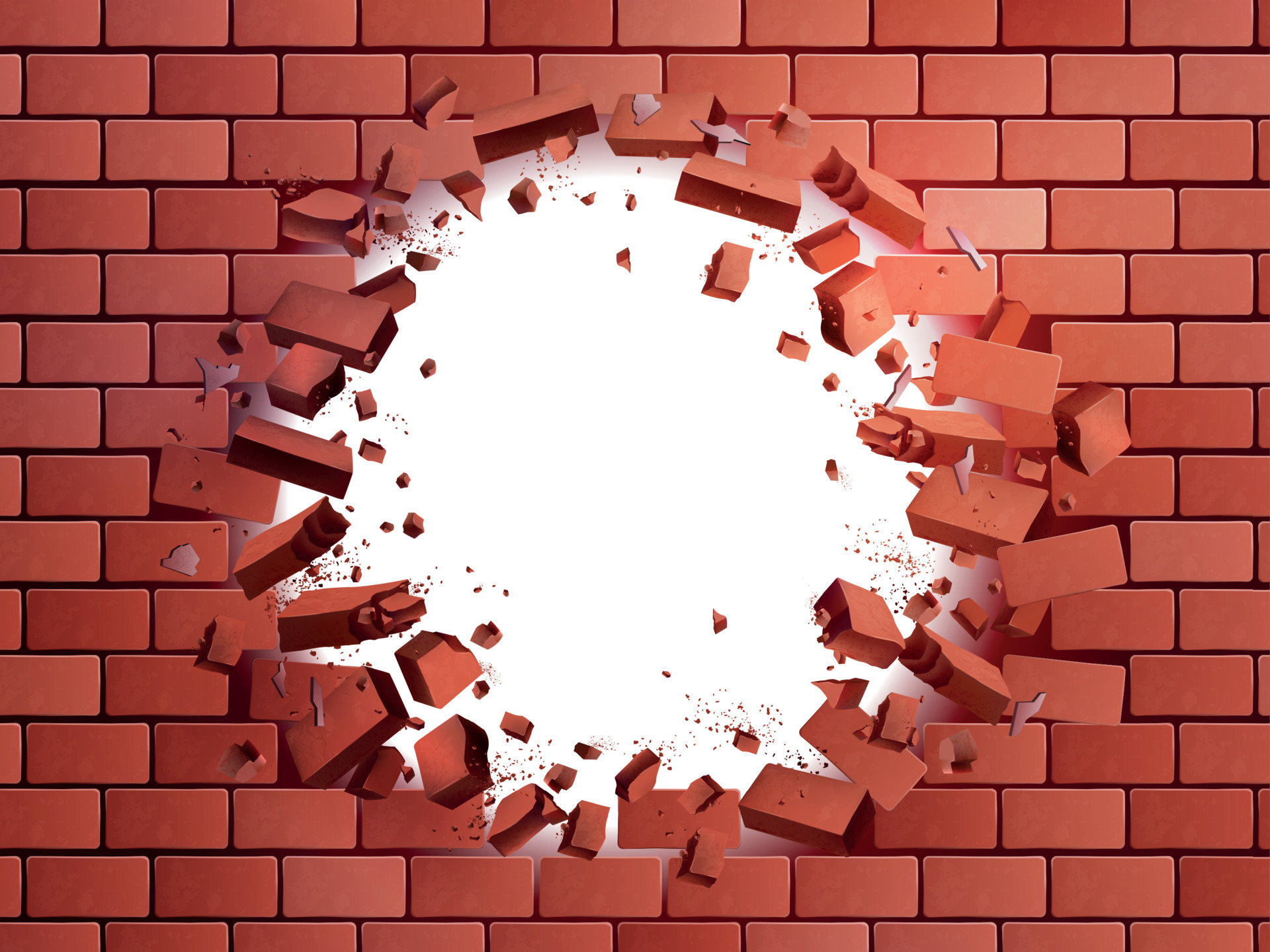 hole in brick wall