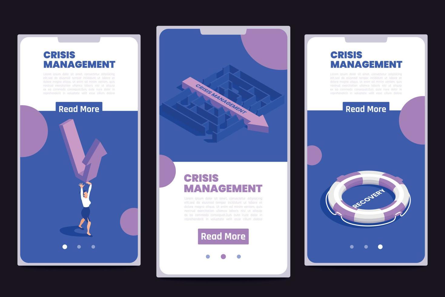 Crisis Management Set vector