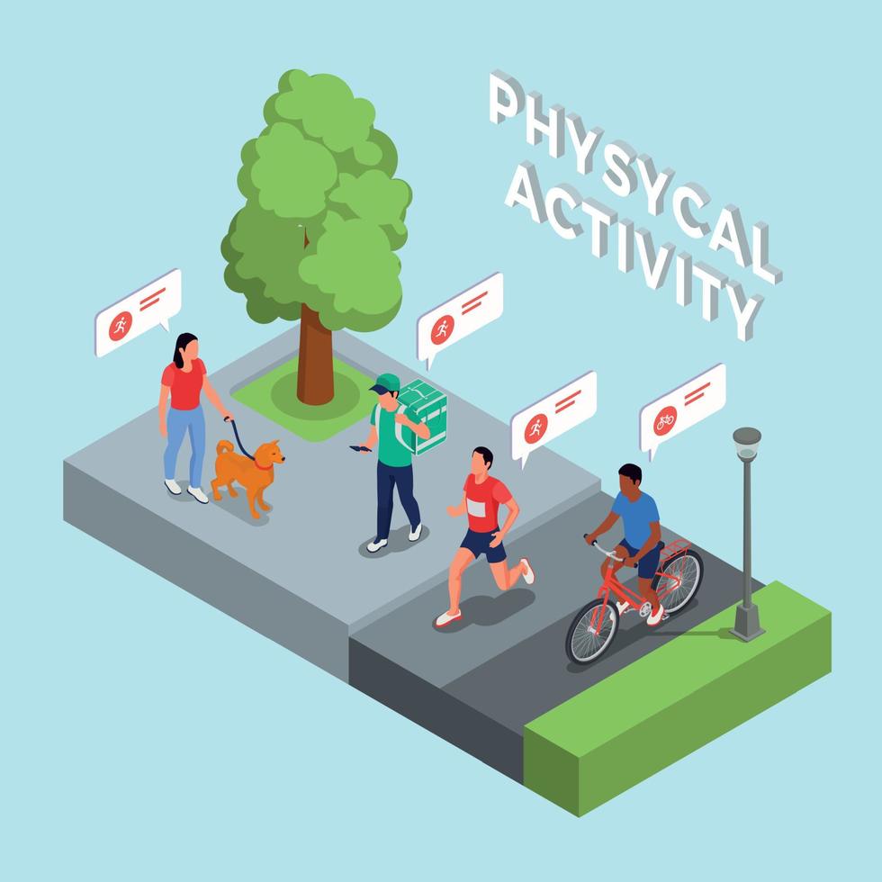 Physical Activity Isometric Composition vector