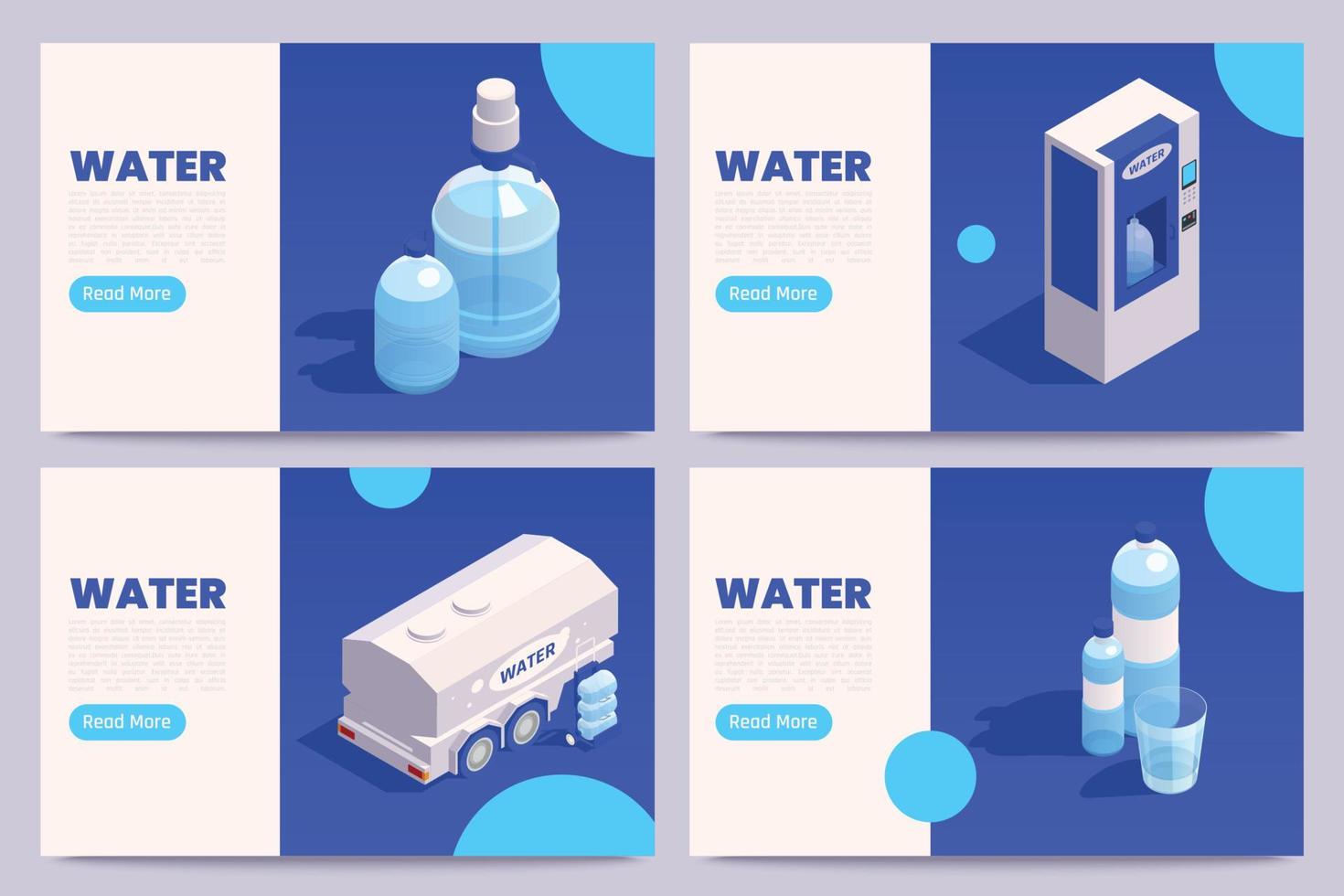 Water Delivery Set vector