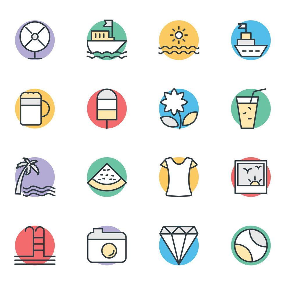 Trendy Summer Concepts vector