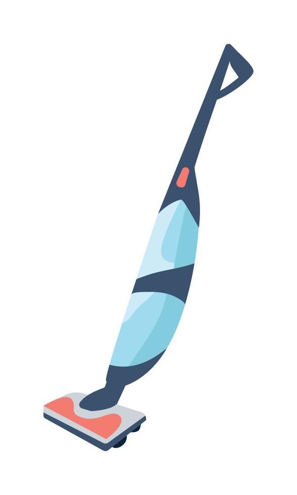 Cordless vacuum cleaner semi flat color vector object