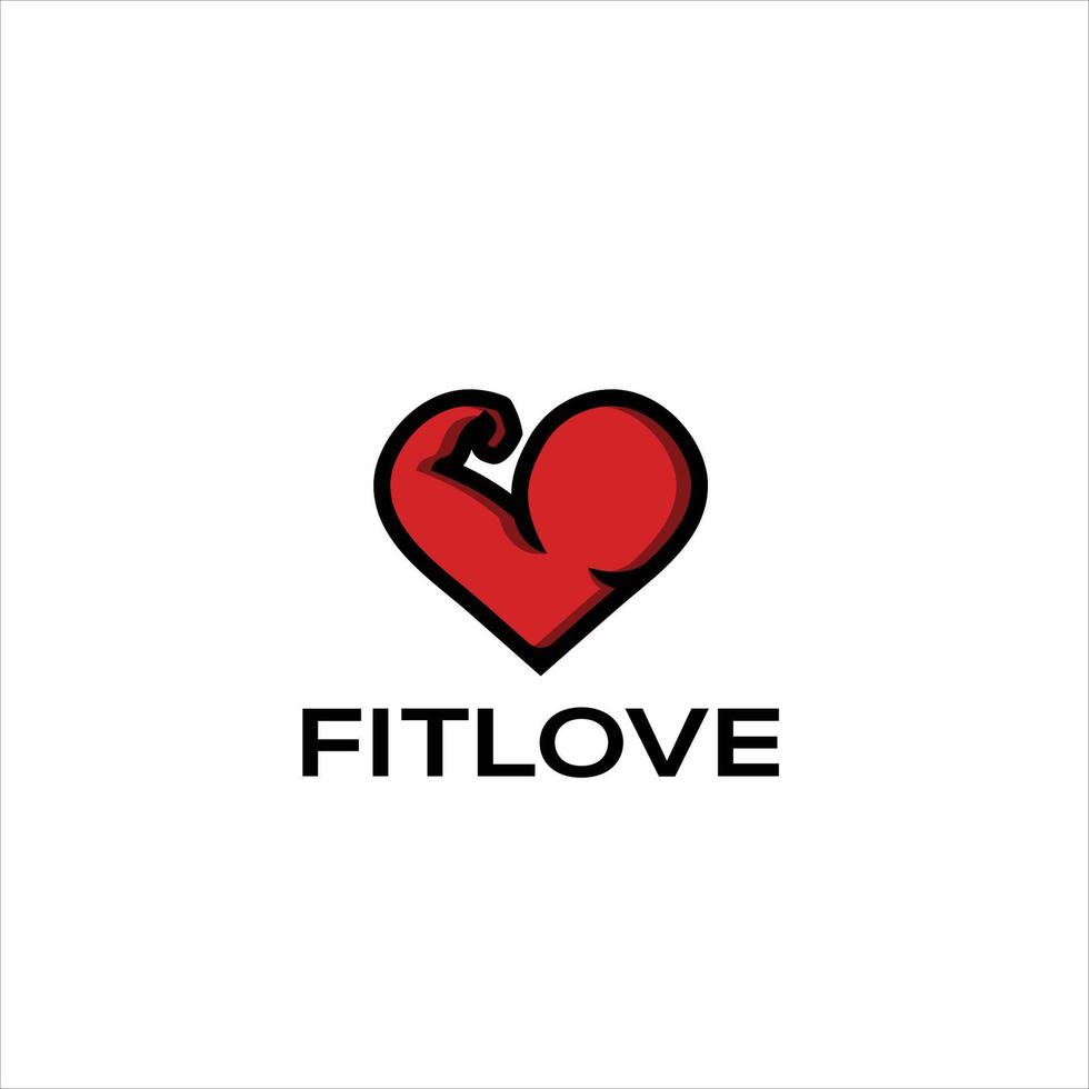 Fit Love logo vector icon illustration design Premium Vector