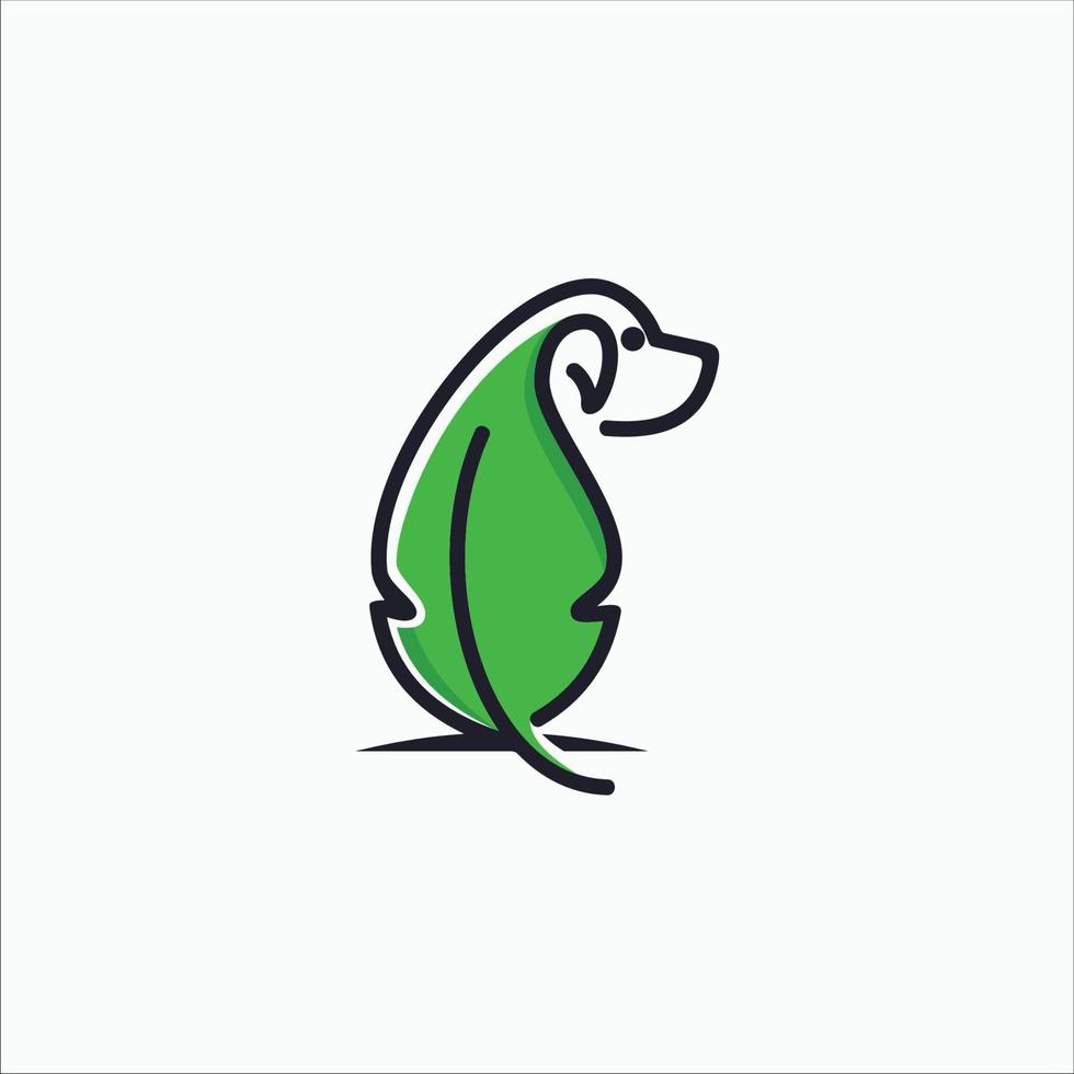 perro logo vector icono ilustración diseño premium vector
