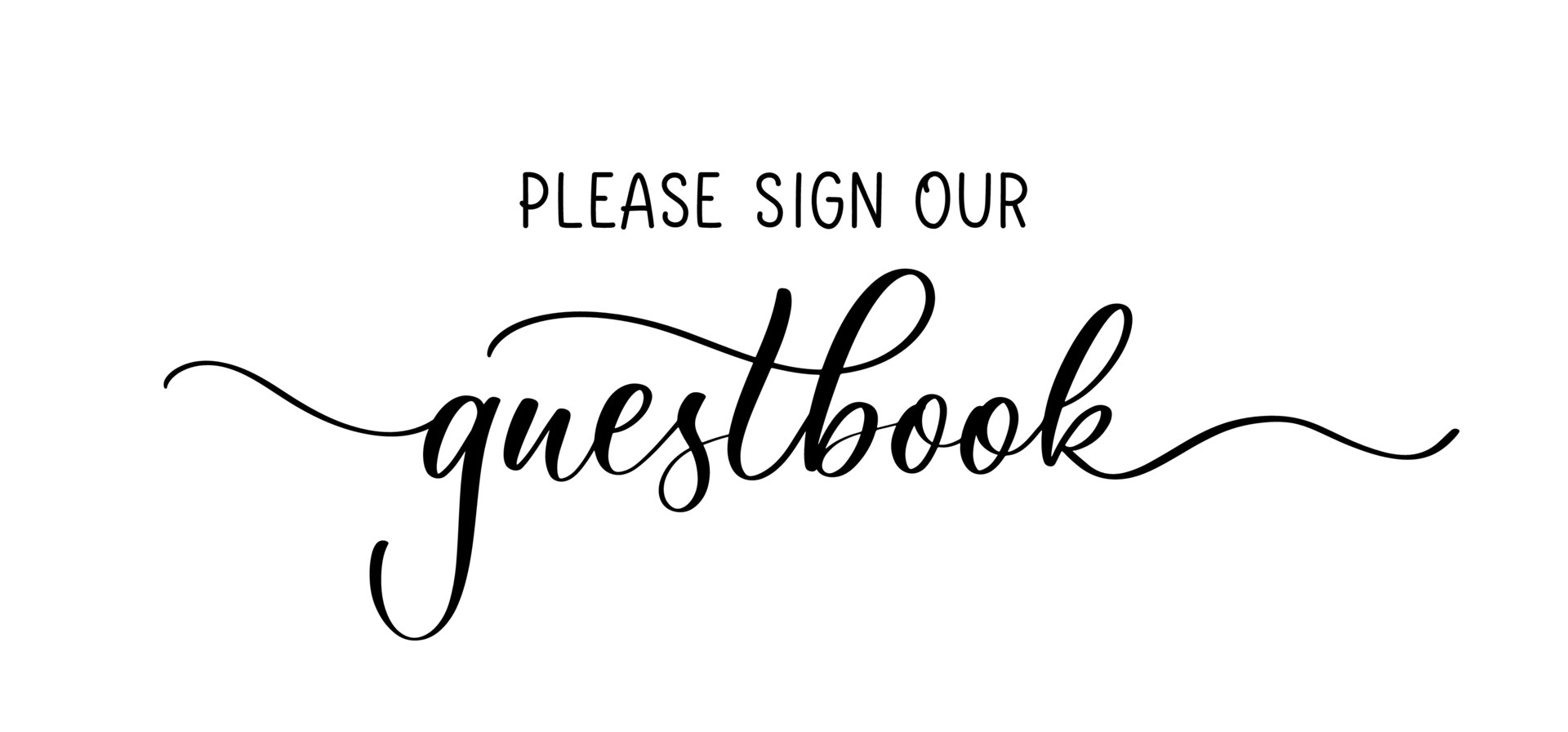 Please sign our guestbook. Wedding typography lettering design. 6847557