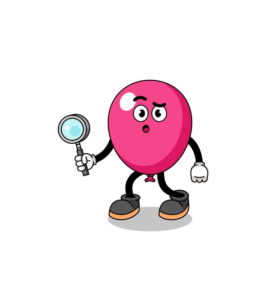 Mascot of balloon searching vector