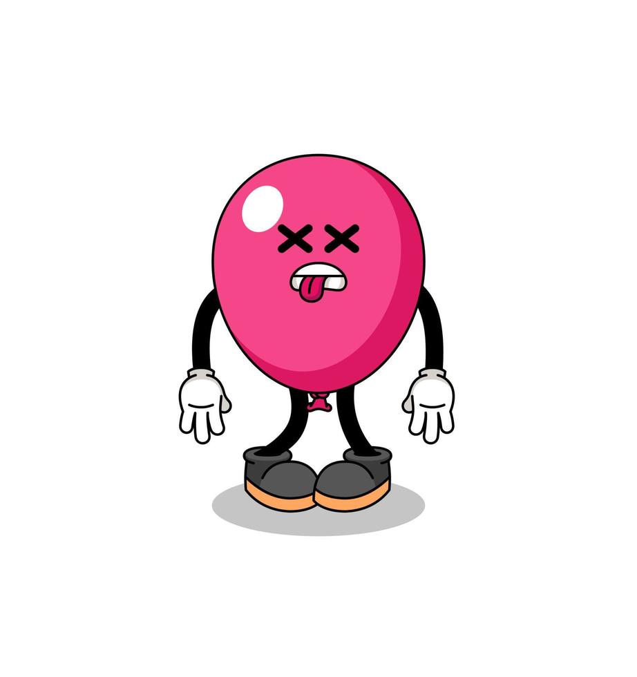 balloon mascot illustration is dead vector