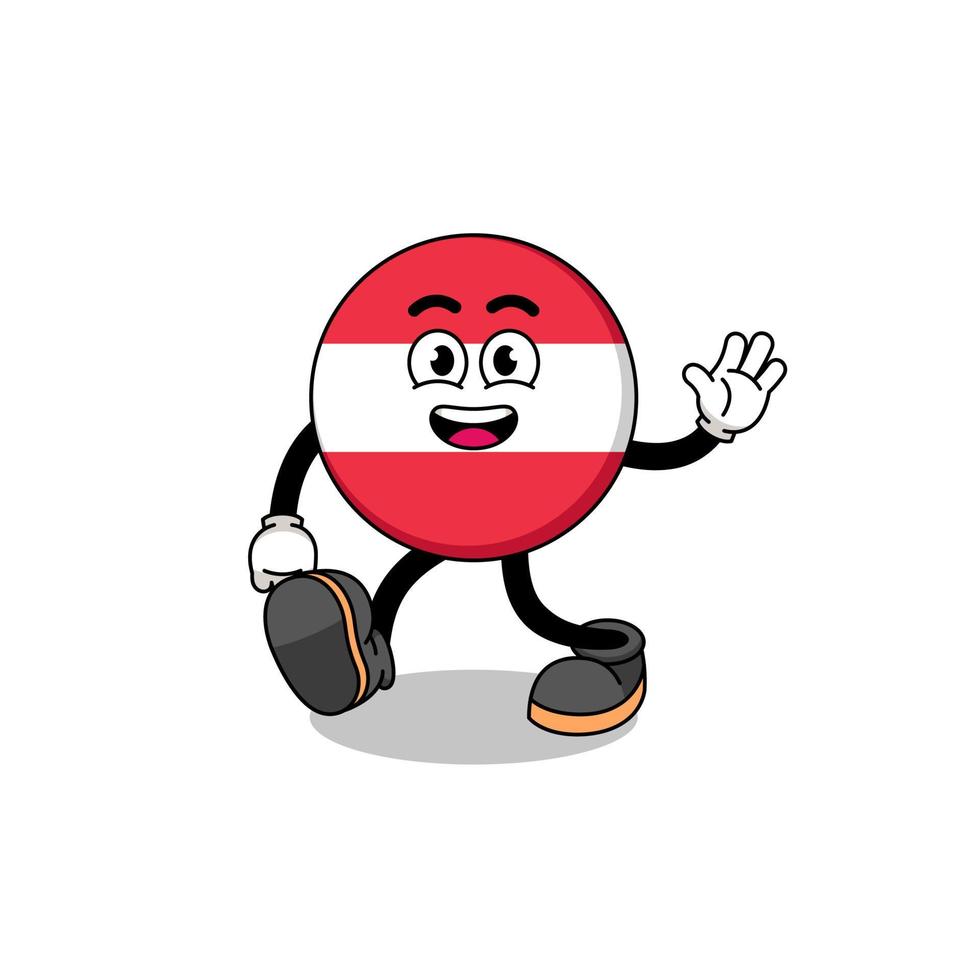 austria flag cartoon walking vector