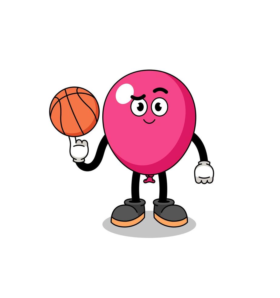 ilustración de globo como jugador de baloncesto vector