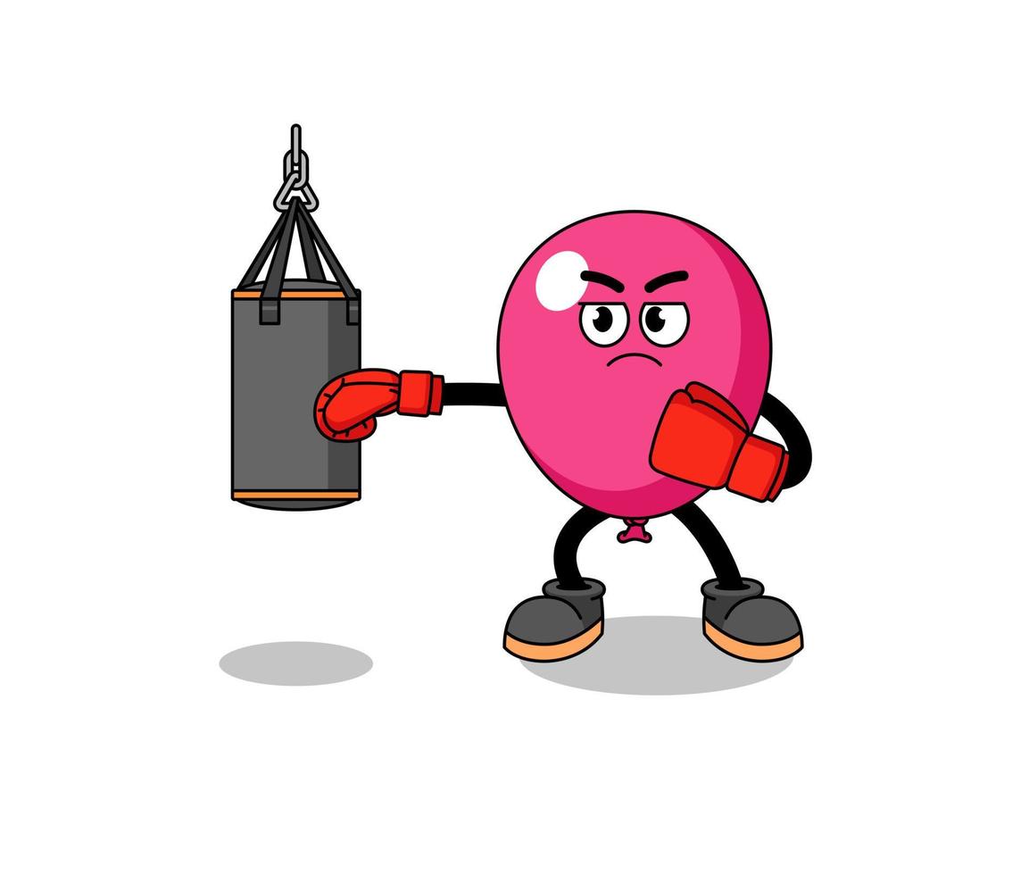 ilustración, de, globo, boxeador vector