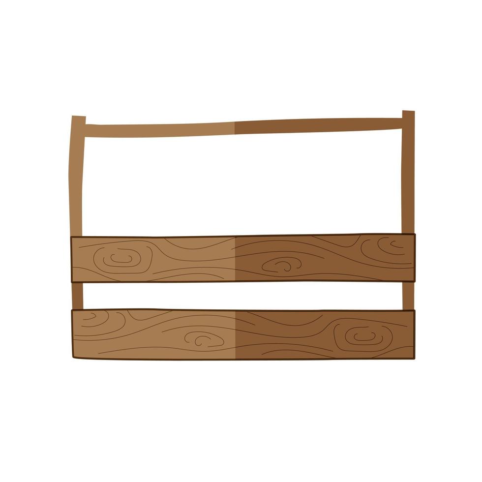 caja de madera para herramientas o plántulas sobre un fondo blanco. vector