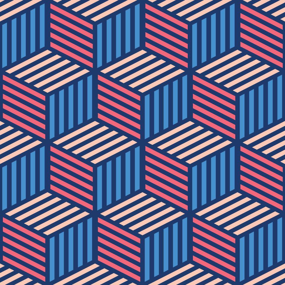 Geometric Hexagonal Seamless Pattern vector