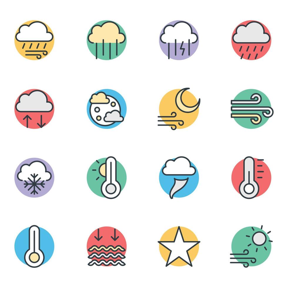 Trendy Raining Concepts vector