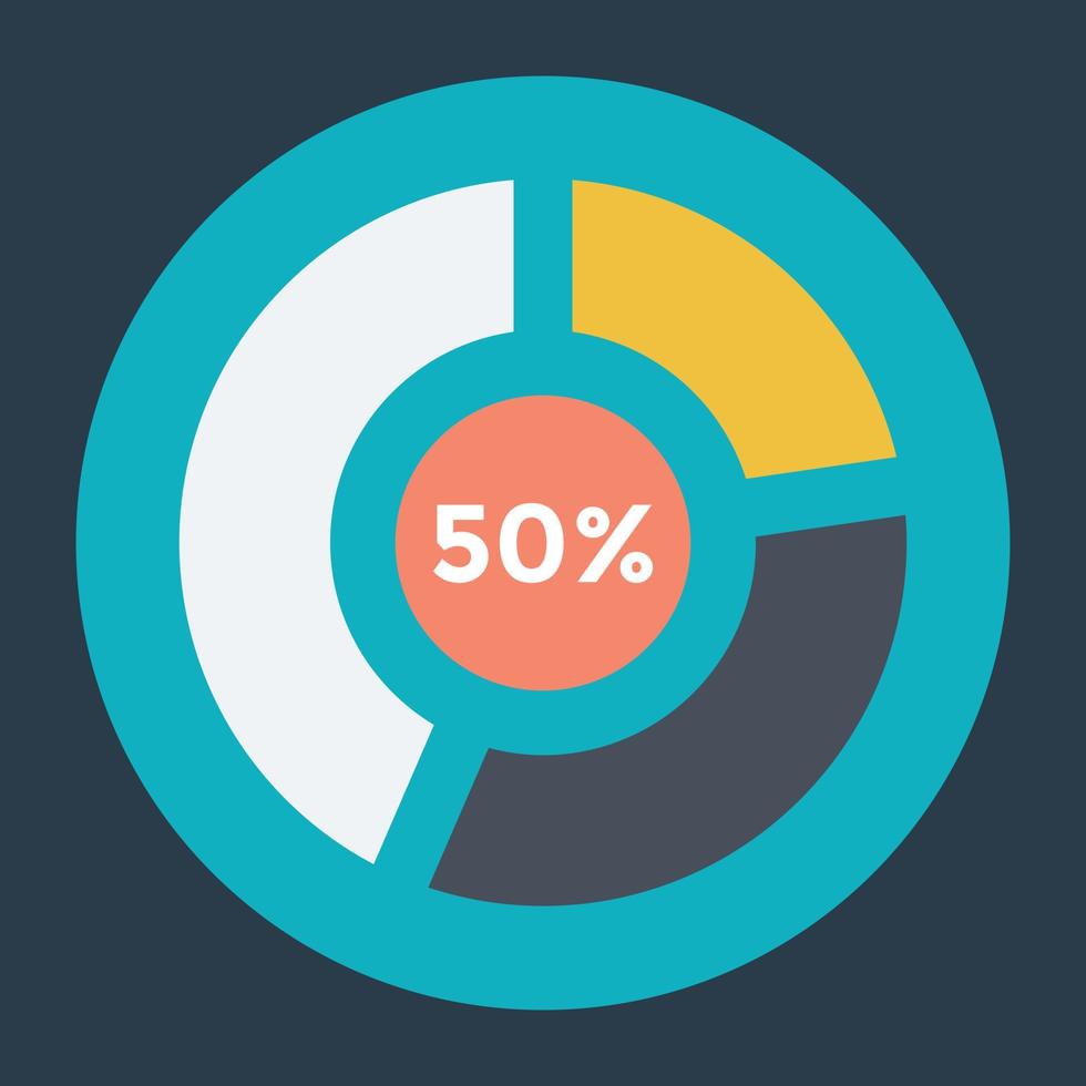 Donut Pie Chart vector