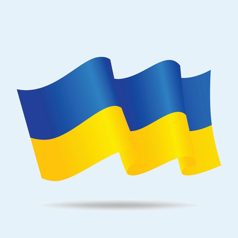 Card with Ukrainian flag concept background vector