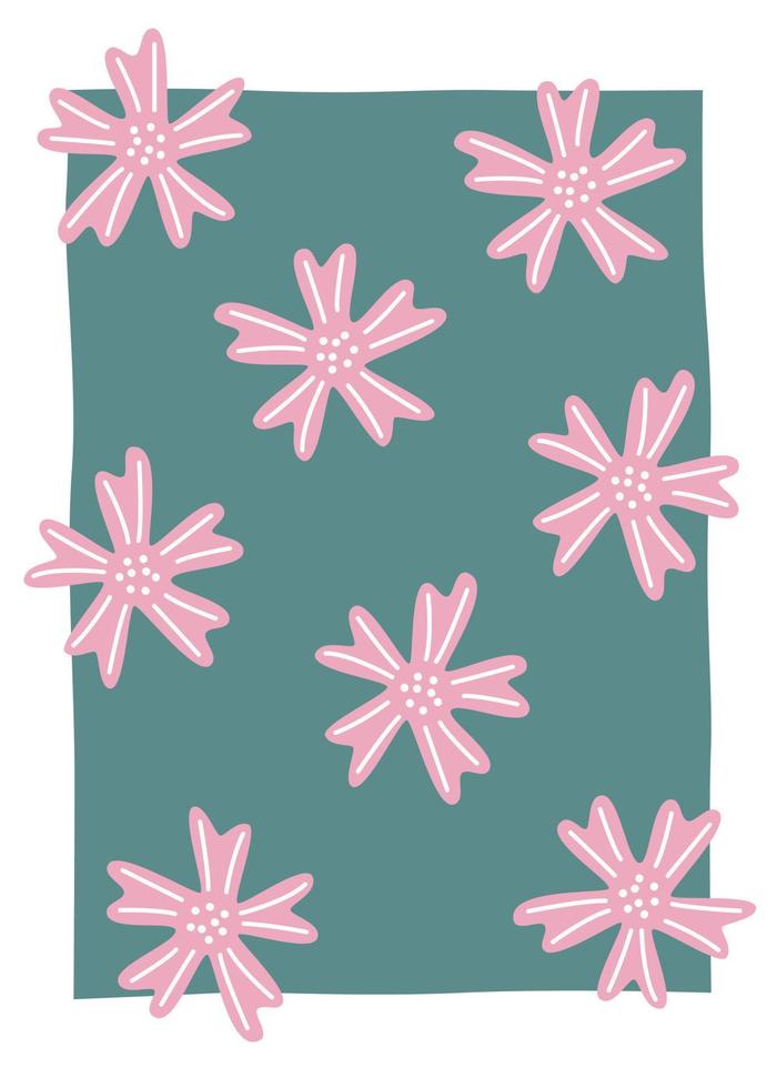 tarjeta de felicitación de primavera con estampado floral. ilustración vectorial de pascua vector