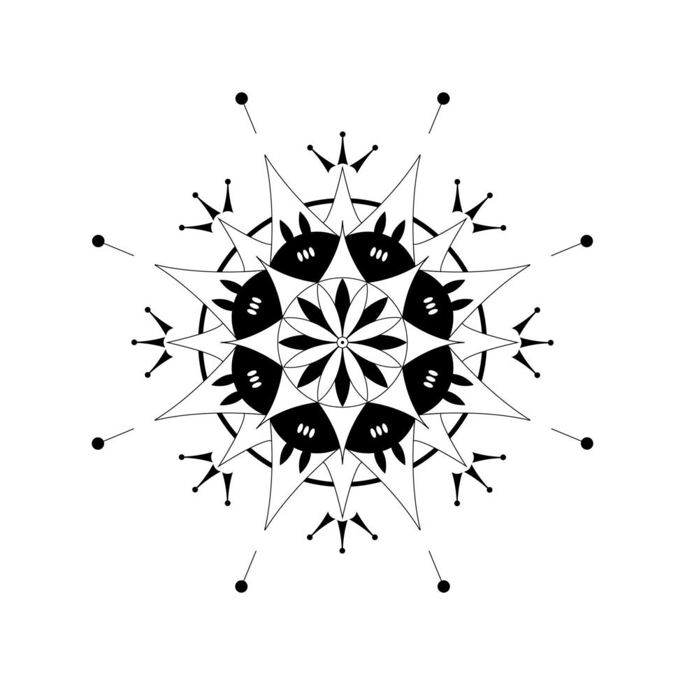 Creative vector design, Simple mandala flower for decorative or background.