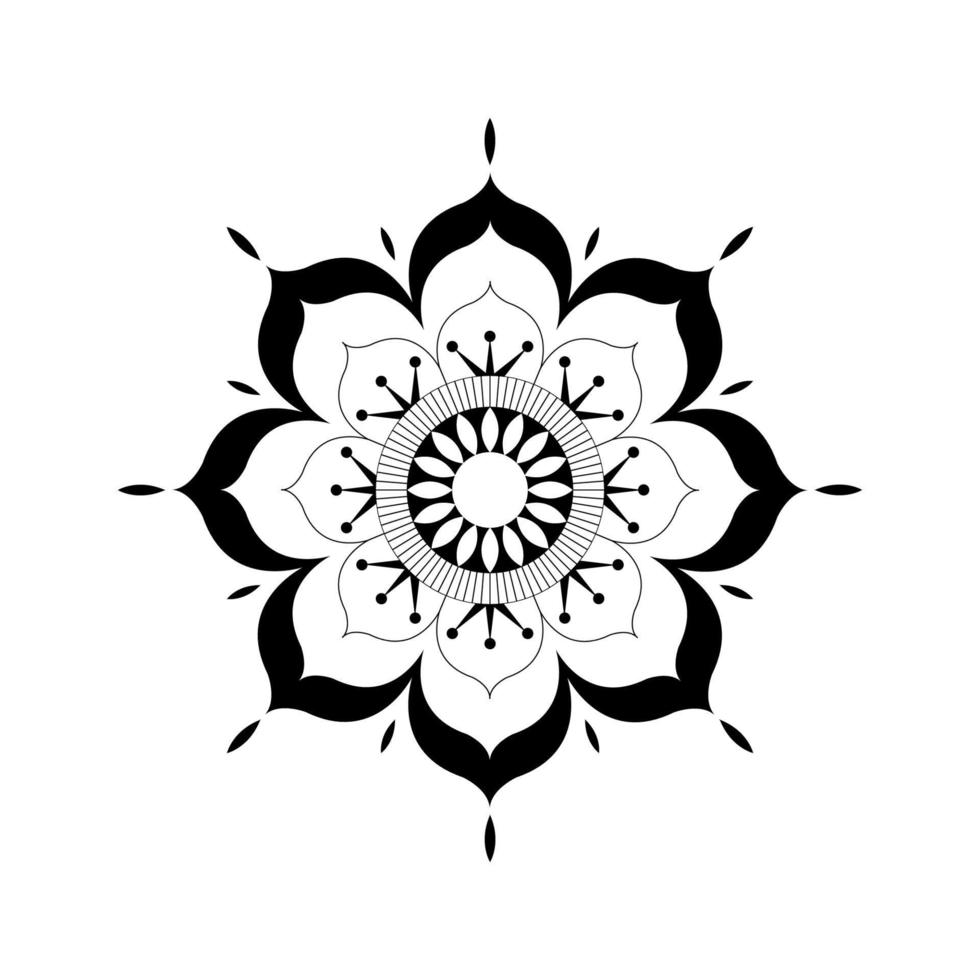 Creative vector design, Simple mandala flower for decorative or