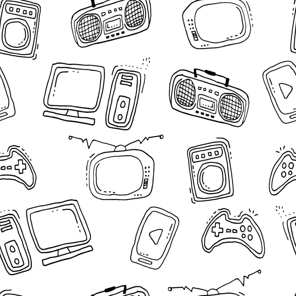 tecnología de objetos sin fisuras obsoleta, personaje de dibujos animados de dibujo vectorial para el fondo de la decoración. 6850467 Vector en Vecteezy tecnología de objetos sin fisuras obsoleta, personaje de dibujos animados de dibujo vectorial para el fondo de la decoración. 6850467 Vector en Vecteezy