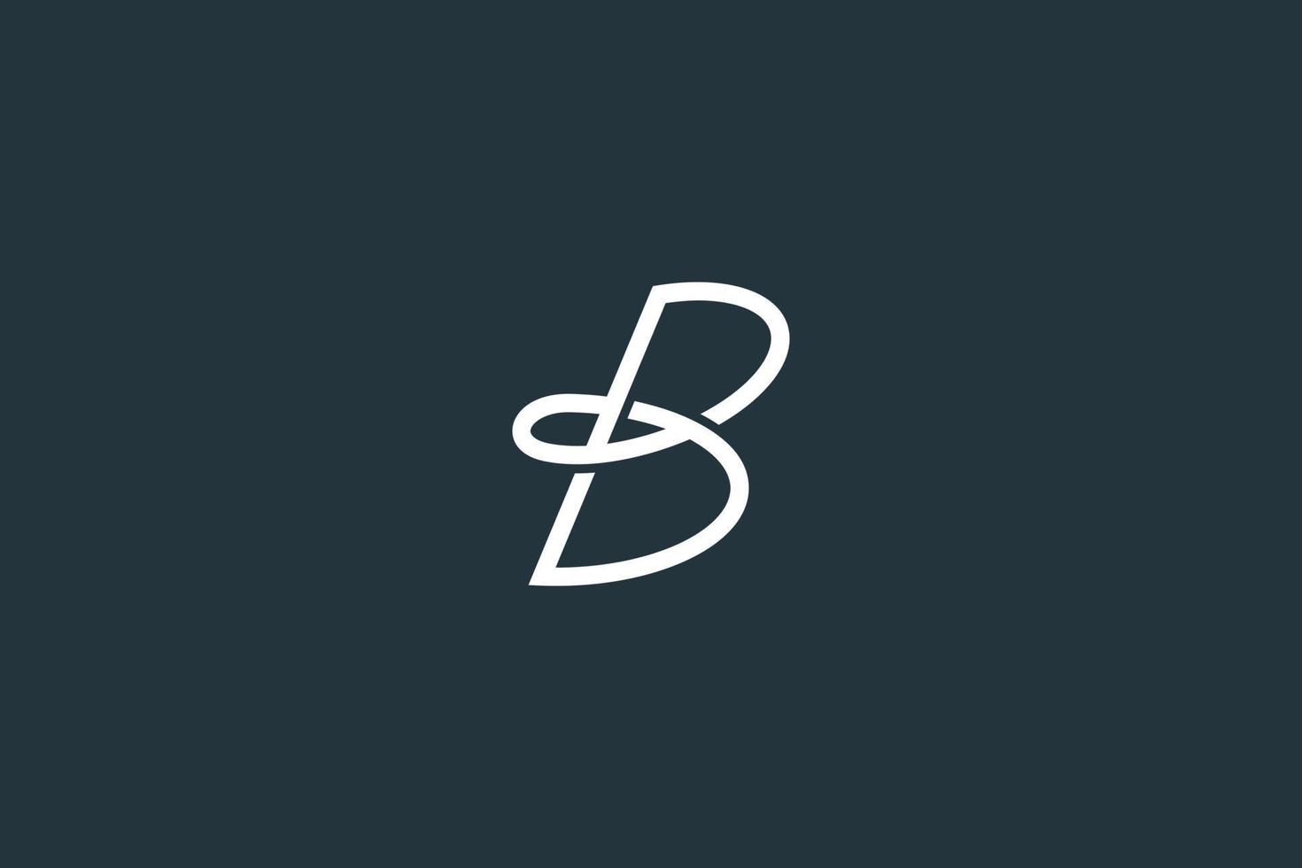 vector de diseño de logotipo de letra b mínima