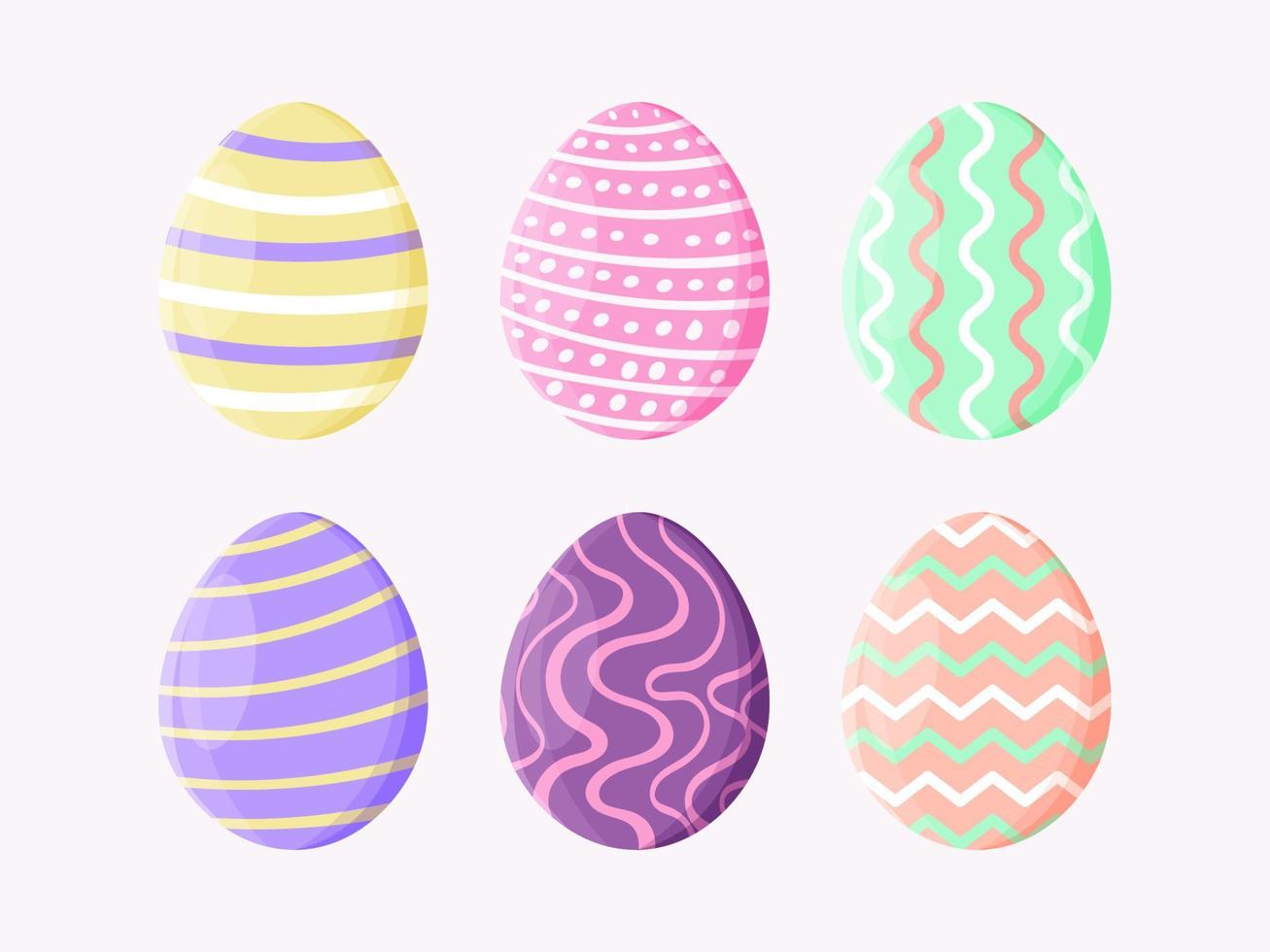 Hand Drawn Easter Egg Elements vector