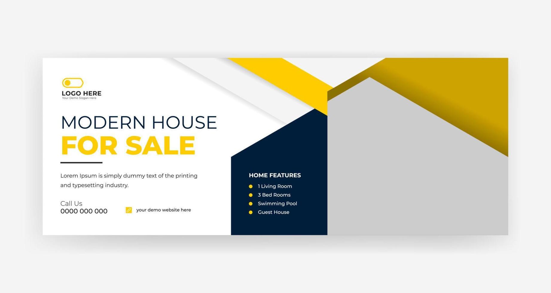 real estate social media cover banner template design vector