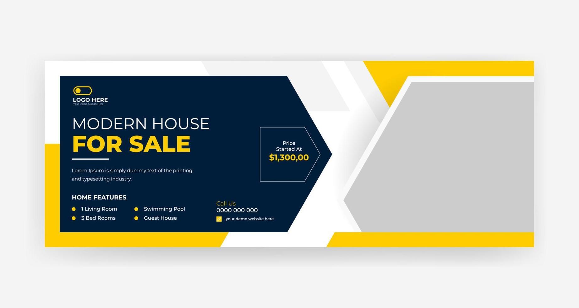 real estate social media cover banner template design vector