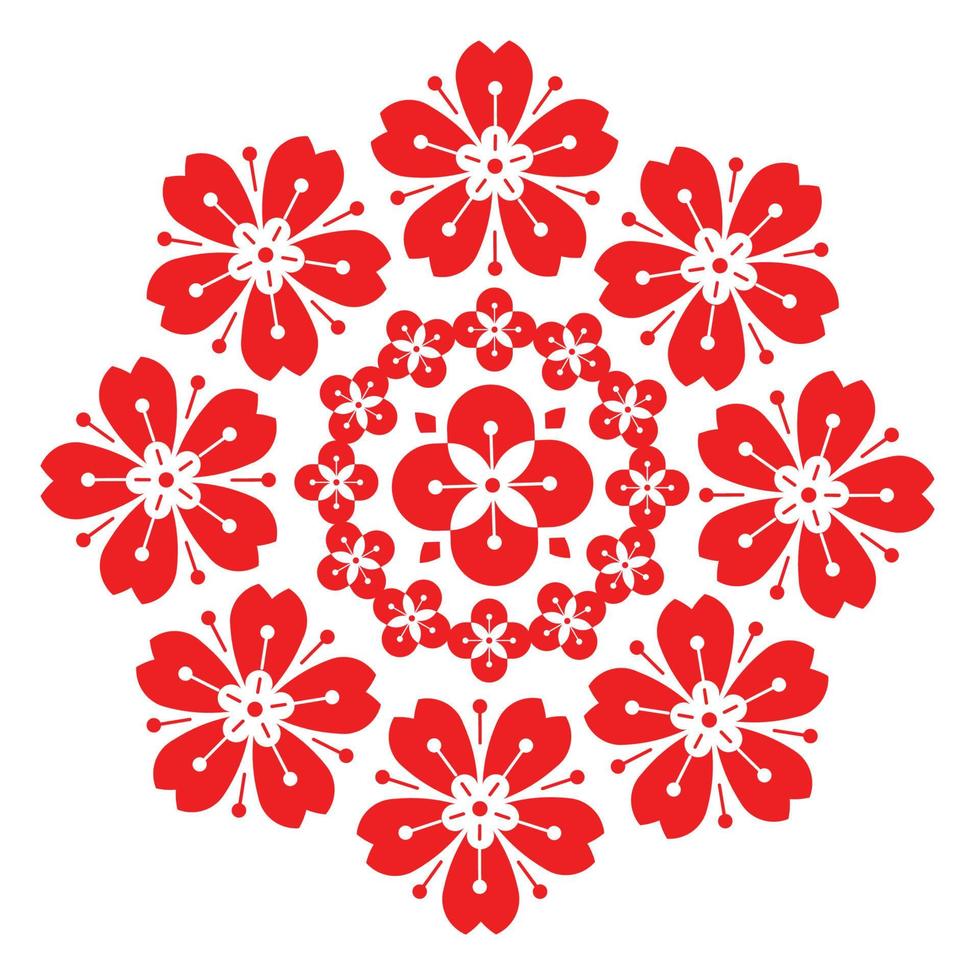 sakura flower pattern vector