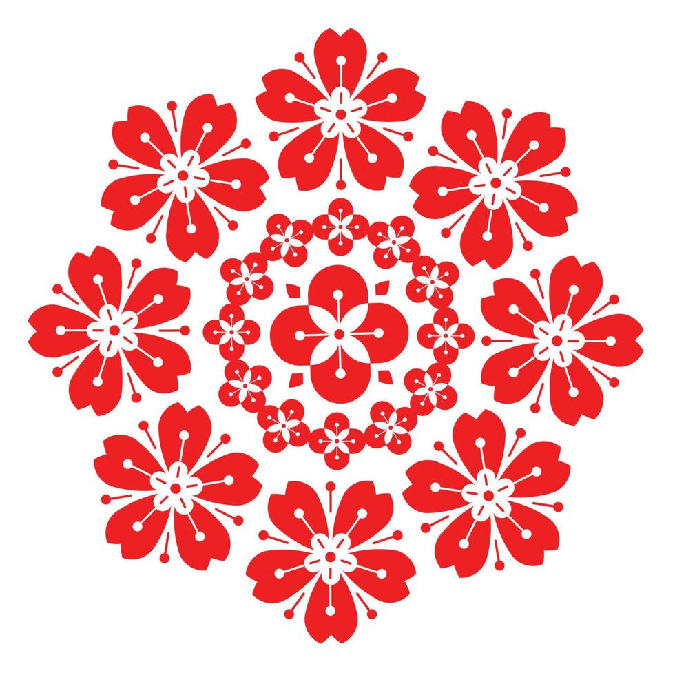 patrón de flor de sakura vector