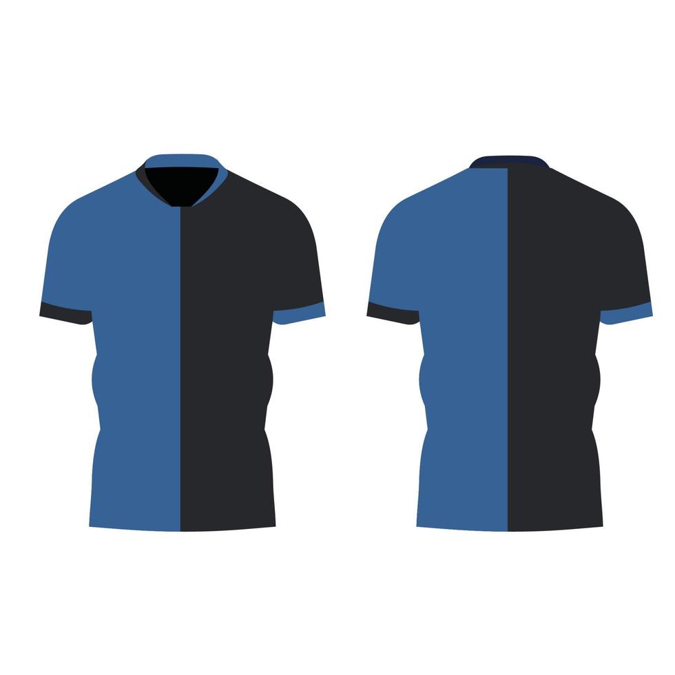 maqueta de uniforme de camiseta deportiva delantera trasera vector